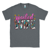 Charcoal Heather spoiled wife Classic Tee - texasbilliewilder