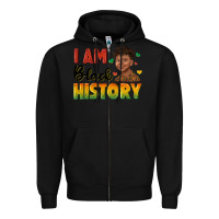 Black i am black history with afro black boy Zipper Hoodie - texasbilliewilder