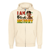 Sandshell i am black history with afro black boy Zipper Hoodie - texasbilliewilder