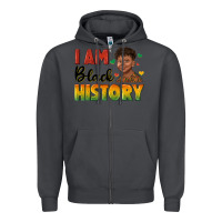 Smoke i am black history with afro black boy Zipper Hoodie - texasbilliewilder