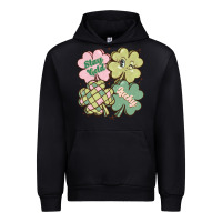 Black st patricks day clover Urban Hoodie - MaliasSmallBusiness