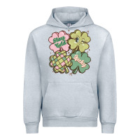 Heather Grey st patricks day clover Urban Hoodie - MaliasSmallBusiness
