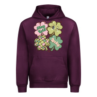 Mauve Wine st patricks day clover Urban Hoodie - MaliasSmallBusiness