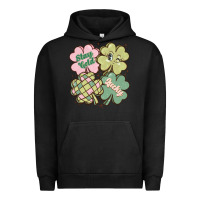 Pigment Black st patricks day clover Urban Hoodie - MaliasSmallBusiness