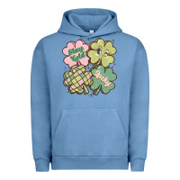 Pigment Pebble Blue st patricks day clover Urban Hoodie - MaliasSmallBusiness