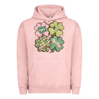 Pigment Salmon st patricks day clover Urban Hoodie - MaliasSmallBusiness