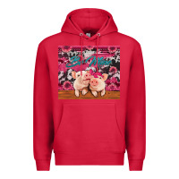 Cardinal be mine valentine's day pigs Premium Hoodie - Jasminsmagicworld
