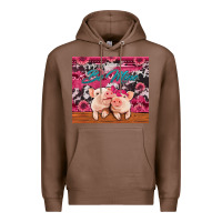 Chestnut be mine valentine's day pigs Premium Hoodie - Jasminsmagicworld