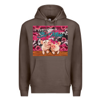 Coffee be mine valentine's day pigs Premium Hoodie - Jasminsmagicworld