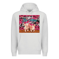 Dove Grey be mine valentine's day pigs Premium Hoodie - Jasminsmagicworld