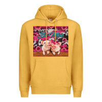 Mustard be mine valentine's day pigs Premium Hoodie - Jasminsmagicworld