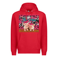 Red be mine valentine's day pigs Premium Hoodie - Jasminsmagicworld