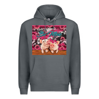 Rock be mine valentine's day pigs Premium Hoodie - Jasminsmagicworld