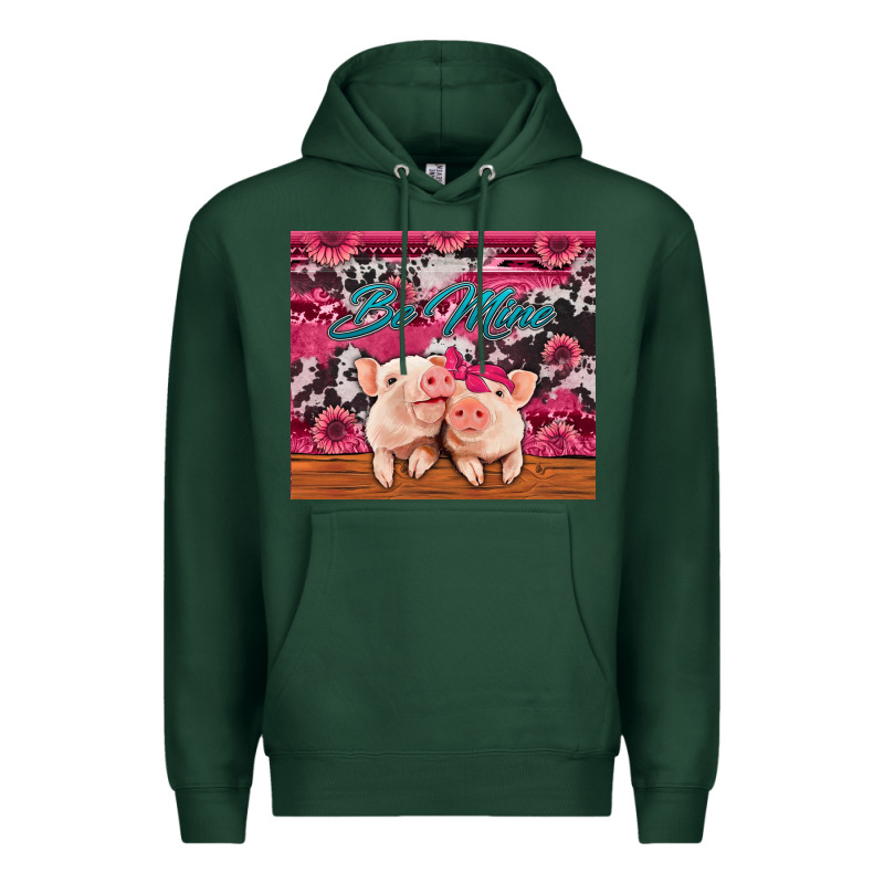 Be Mine Valentine's Day Pigs Premium Hoodie by Jasminsmagicworld | Teevron