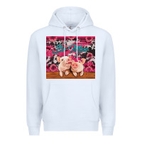White be mine valentine's day pigs Premium Hoodie - Jasminsmagicworld