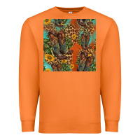 Carrot western boots and sunflowers seamless pattern Premium Sweatshirt - HRA Design Shop