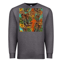 Charcoal Heather western boots and sunflowers seamless pattern Premium Sweatshirt - HRA Design Shop
