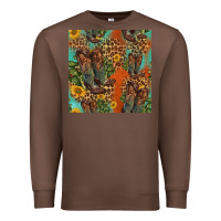 Chestnut western boots and sunflowers seamless pattern Premium Sweatshirt - HRA Design Shop