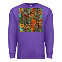Purple western boots and sunflowers seamless pattern Premium Sweatshirt - HRA Design Shop