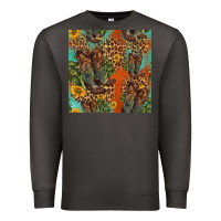 Smoke western boots and sunflowers seamless pattern Premium Sweatshirt - HRA Design Shop