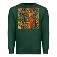 Sports Green western boots and sunflowers seamless pattern Premium Sweatshirt - HRA Design Shop