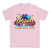 Bubblegum Pink beach life Classic Tee - BarkalooDesign