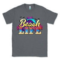 Charcoal Heather beach life Classic Tee - BarkalooDesign