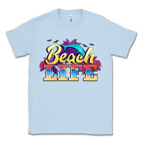Dusty Blue beach life Classic Tee - BarkalooDesign