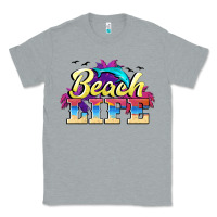Heather Grey beach life Classic Tee - BarkalooDesign