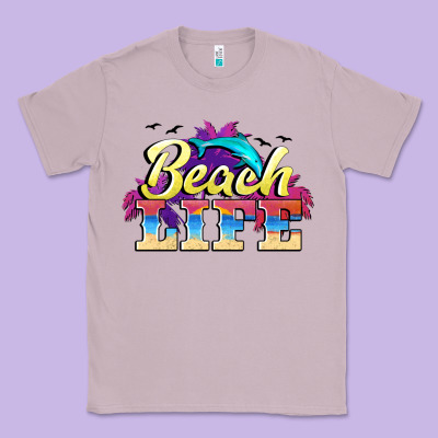 Beach Life Classic Tee Designed By Barkaloodesign