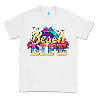 White beach life Classic Tee - BarkalooDesign