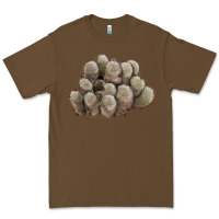 Cacao brown flowered cactus Premium Tee - LillyAllenDesigns