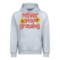 Heather Grey never stop growing Urban Hoodie - MaliasSmallBusiness