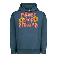 Pigment Midnight Navy never stop growing Urban Hoodie - MaliasSmallBusiness
