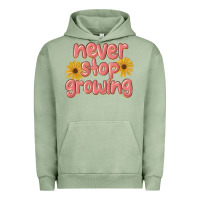 Pigment Oil Green never stop growing Urban Hoodie - MaliasSmallBusiness