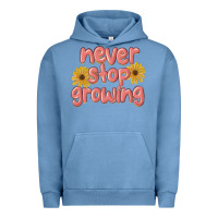 Pigment Pebble Blue never stop growing Urban Hoodie - MaliasSmallBusiness
