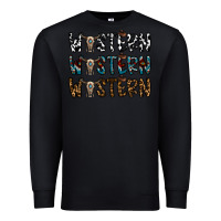 Black western western western Premium Sweatshirt - CowhideDigitalArt