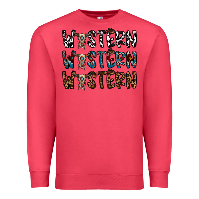 Western Western Western Premium Sweatshirt by CowhideDigitalArt | Teevron
