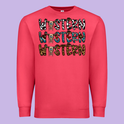 Western Western Western Premium Sweatshirt Designed By Cowhidedigitalart