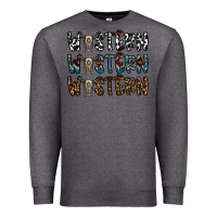 Charcoal Heather western western western Premium Sweatshirt - CowhideDigitalArt