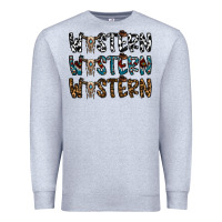 Heather Grey western western western Premium Sweatshirt - CowhideDigitalArt