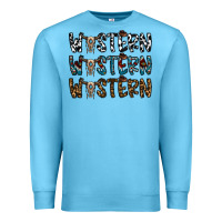 Ocean Blue western western western Premium Sweatshirt - CowhideDigitalArt