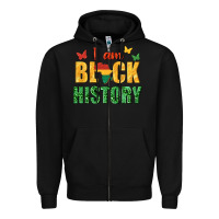 Black i am black history juneteenth Zipper Hoodie - texasbilliewilder
