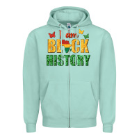 Seafoam i am black history juneteenth Zipper Hoodie - texasbilliewilder