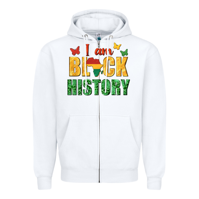 I Am Black History Juneteenth Zipper Hoodie by texasbilliewilder | Teevron