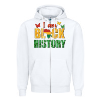 White i am black history juneteenth Zipper Hoodie - texasbilliewilder