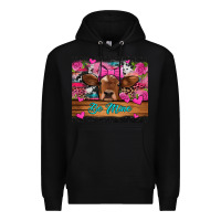 Black be mine valentine's day cow Premium Hoodie - Jasminsmagicworld