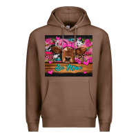Chestnut be mine valentine's day cow Premium Hoodie - Jasminsmagicworld