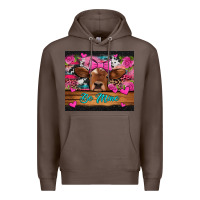 Coffee be mine valentine's day cow Premium Hoodie - Jasminsmagicworld