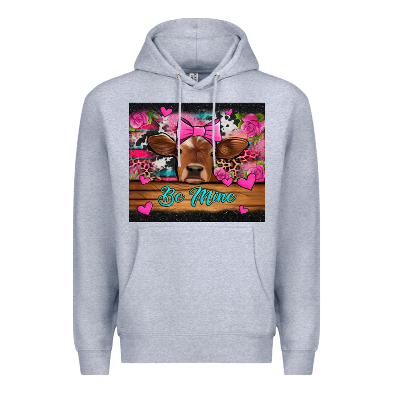 Be Mine Valentine's Day Cow Premium Hoodie by Jasminsmagicworld | Teevron